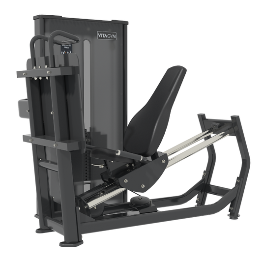Commercial selectorized leg press machine