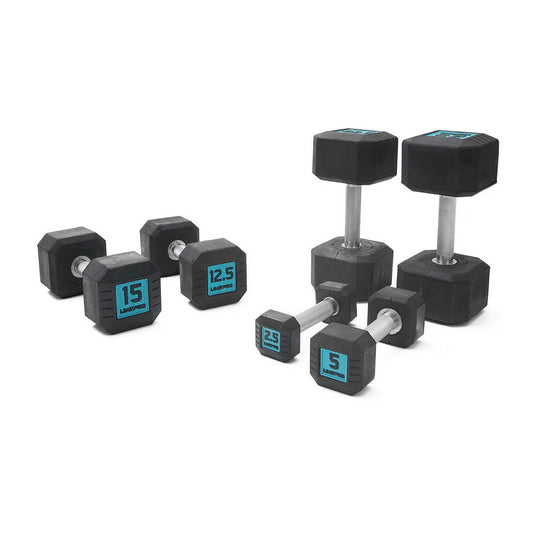 Rubber Octagonal Dumbbells