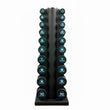 110kg Urethane Studio Dumbbells Set with 10 Pairs Vertical Rack (1kg to 10kg)