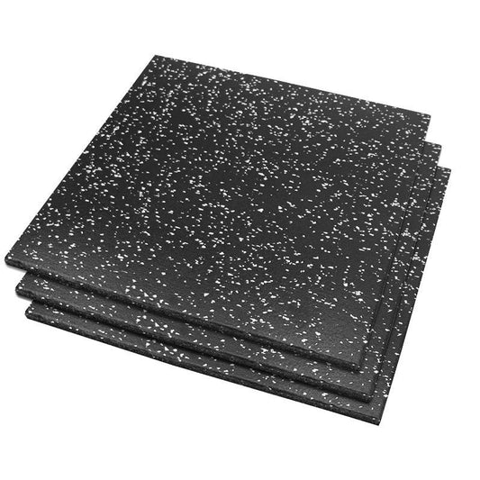 Premium Commercial Rubber Tiles Black with White Speckles - 20mm