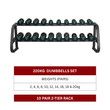 220kg-Urethane-Round-Dumbbells-Set-with-2-Tier-Rack-2kg-to-20kg