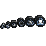 42kg Urethane Round Dumbbells Set with 6 Pairs A-Frame Rack (1kg to 6kg)