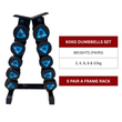 60kg-Urethane-Round-Dumbbells-Set-With-5-Pair-Vertical-Rack-2kg-to-10kg