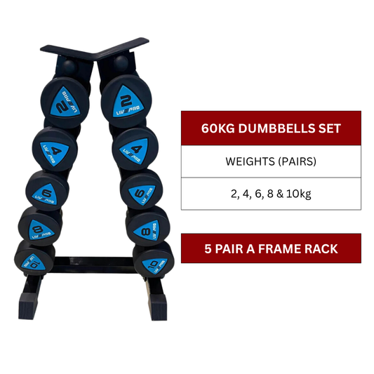 60kg-Urethane-Round-Dumbbells-Set-With-5-Pair-Vertical-Rack-2kg-to-10kg