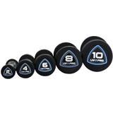 60kg Urethane Round Dumbbells Set with 5 Pairs A-Frame Rack (2kg to 10kg)