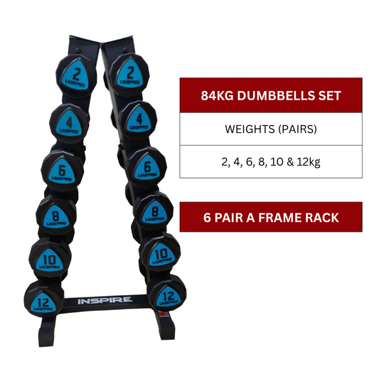 84Kg-Urethane-12-Sided-Dumbbells-Set-With-6-Pair-Vertical-Rack-2kg-to-12kg