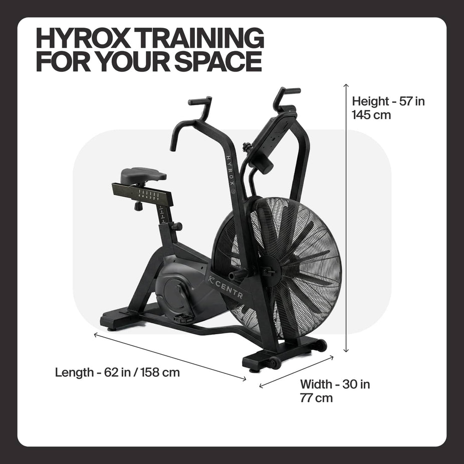 Centr HYROX air bike side profile AAE.1 dimensions Singapore