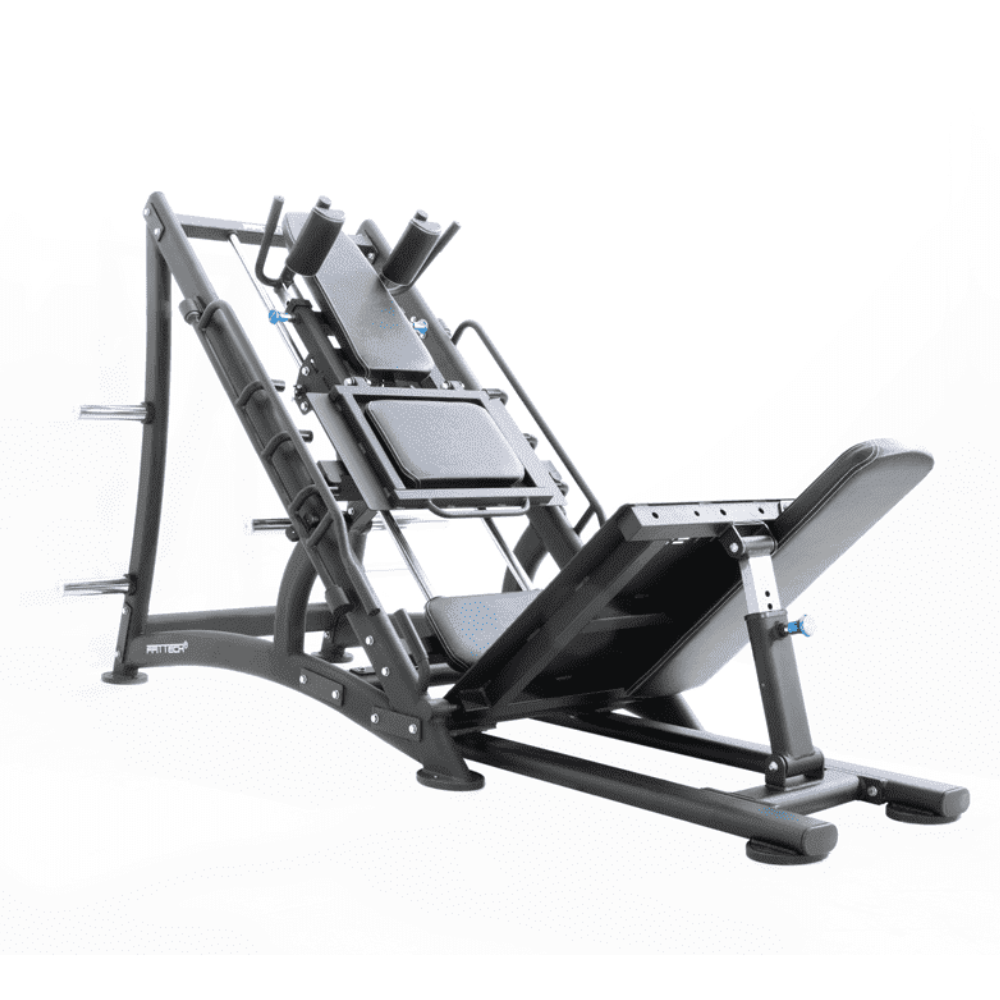 Hack squat leg press combo	Leg day workout equipment
