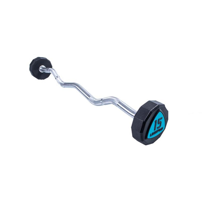 12-Sided Urethane Fixed EZ Curl Barbell