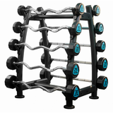 Premium-Urethane-12-Sided-Fixed-Barbell-Set-with-10-Barbell-Rack-Straight-EZ-Curl-10-to-30Kg