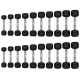 Rubber Hexagonal Dumbbell Set (1kg–10kg Pairs)