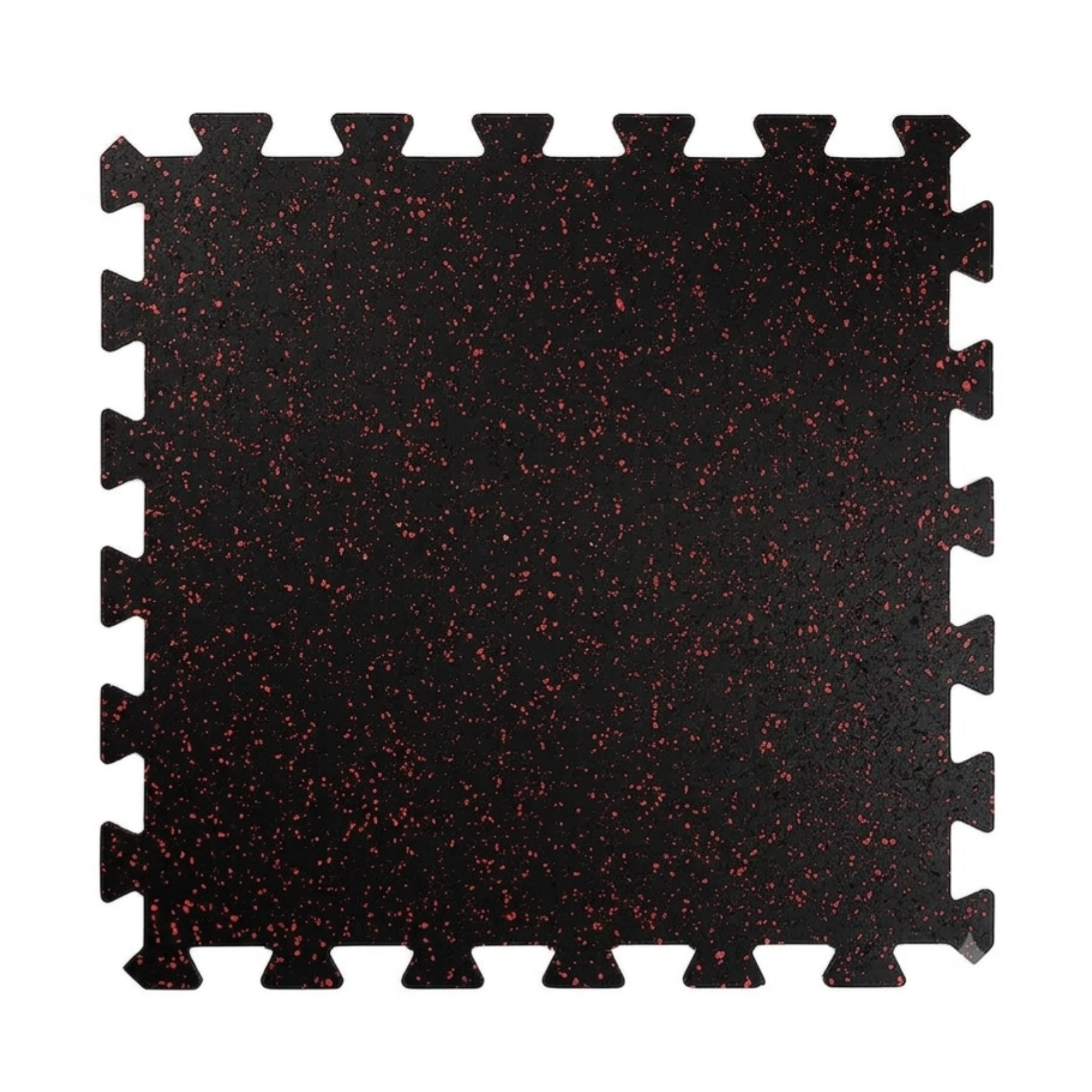 Rubber Interlocking Mats - Black with Red Speckles