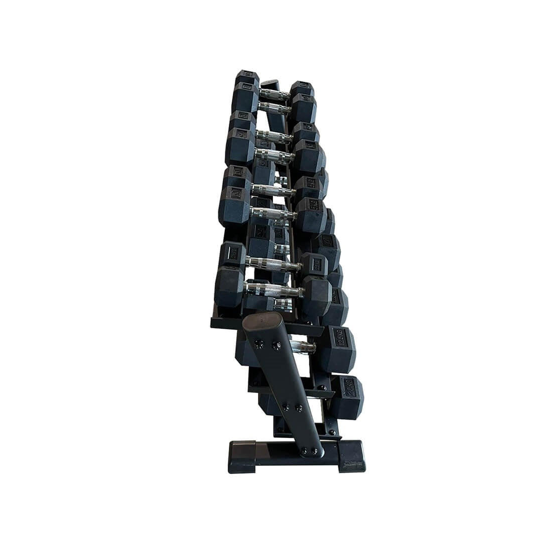 Hex Rubber Dumbbells (2.5kg to 25kg) Set