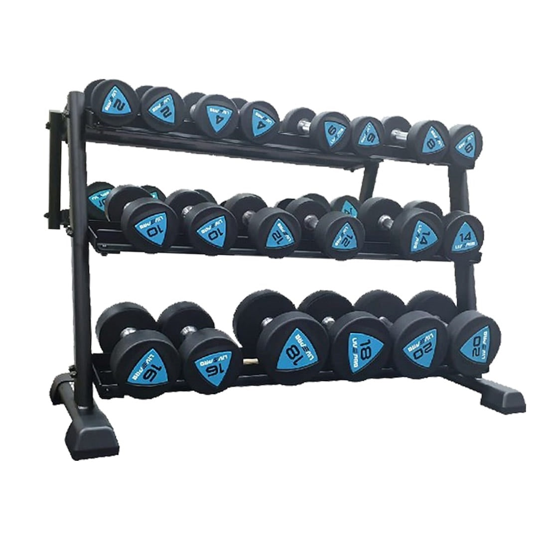 Dumbbell Set with 3 Tier Rack