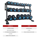 Urethane Round Dumbbells (2kg to 20kg) Set