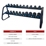 Urethane Round Dumbbells (2kg to 20kg) Set