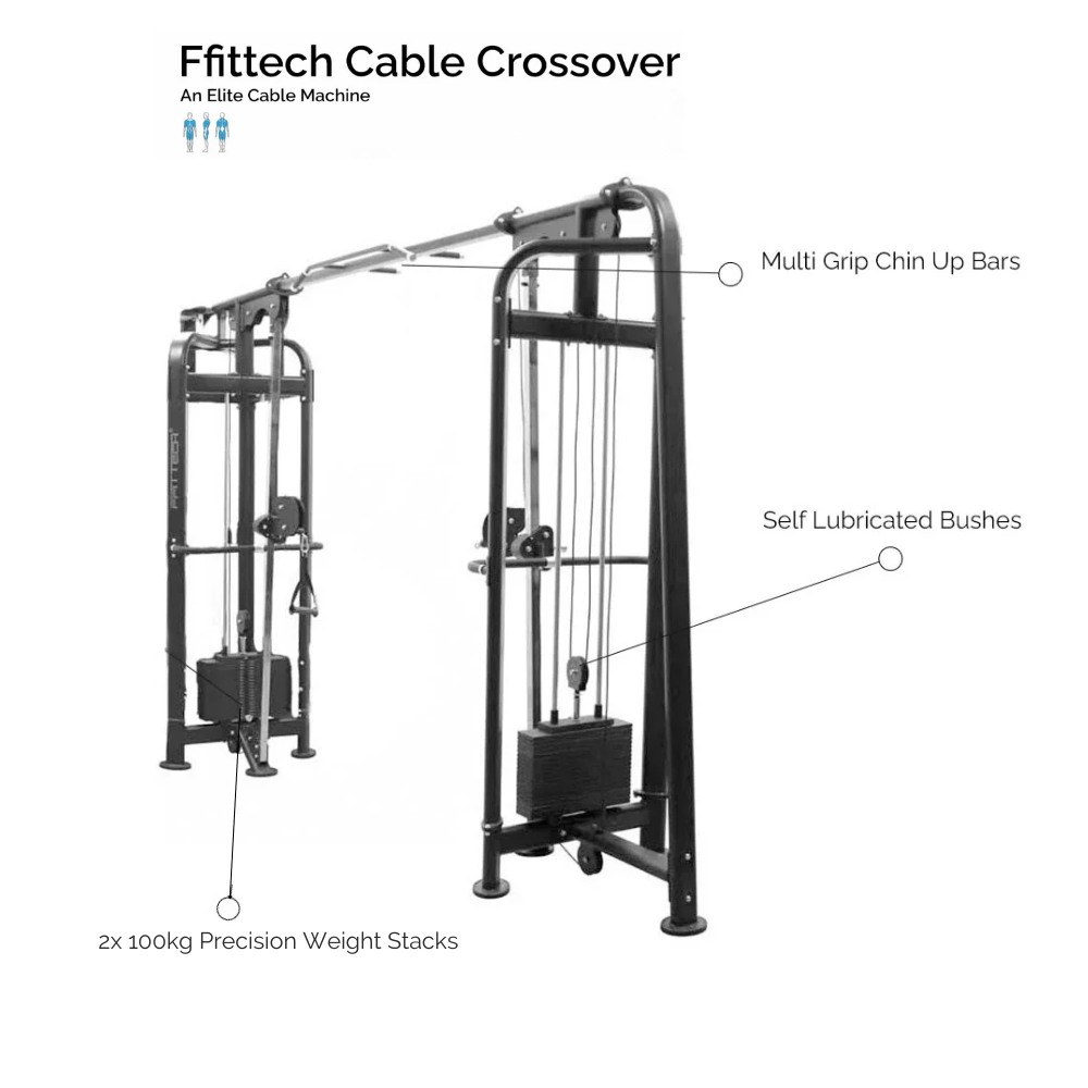 4 Station Cable Gym Functional Trainer 