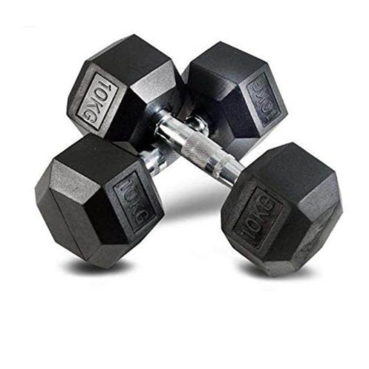 Hex Dumbbell Set with Vertical Rack