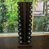 110kg Urethane Studio Dumbbells Set with 10 Pairs Vertical Rack (1kg to 10kg)