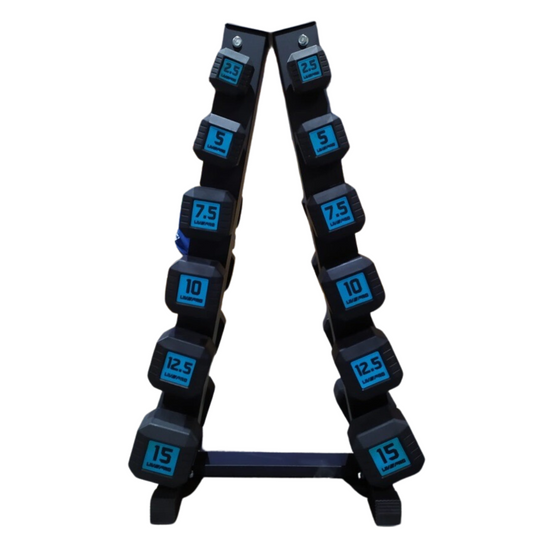 Premium Rubber Dumbbells (2.5kg to 15kg) Set