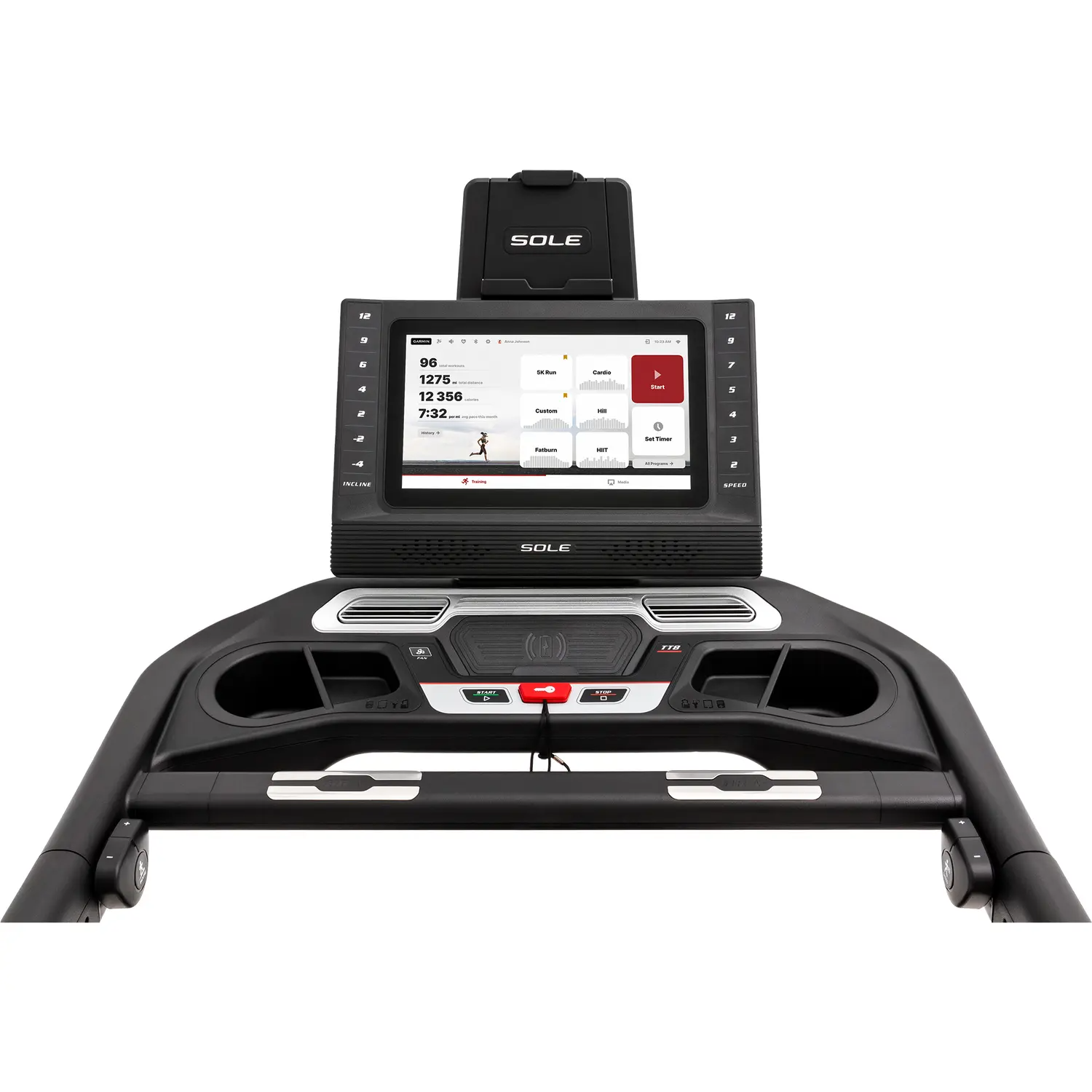 sole tt8 touch screen treadmill console