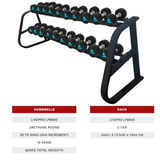 Urethane Round Dumbbells (32kg to 50kg) Set