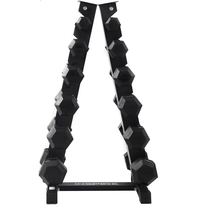 Hex Rubber Dumbbells (2kg to 12.5kg) Set