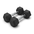 Rubber Hexagonal Dumbbells (Sold as Pairs)