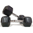 Rubber Hexagonal Dumbbells (Sold as Pairs)