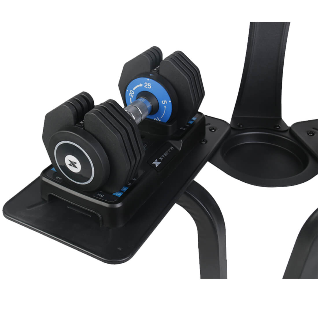 Xterra Adjustable Dumbbells 5-25Kg Set with Stand