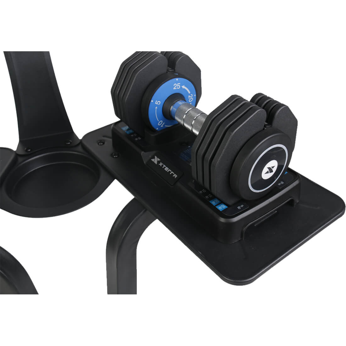 Xterra Adjustable Dumbbells 5-25Kg Set with Stand
