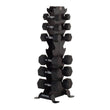 Rubber Hexagonal Dumbbells Set with 8 Pair Vertical Rack