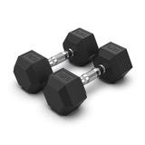 Rubber Hexagonal Dumbbells