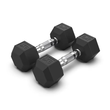 Rubber Hexagonal Dumbbells (Sold as Pairs)