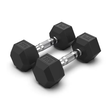 Rubber Hexagonal Dumbbells (Sold as Pairs)