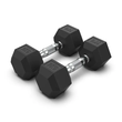 Rubber Hexagonal Dumbbells (Sold as Pairs)