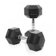 Rubber Hexagonal Dumbbells (Sold as Pairs)