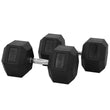 Rubber Hexagonal Dumbbells (Sold as Pairs)
