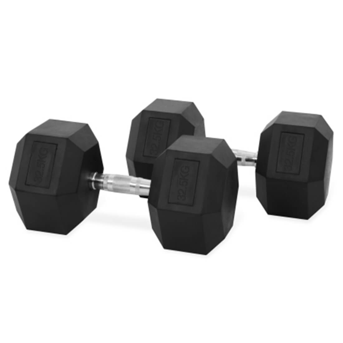 Rubber Hexagonal Dumbbells