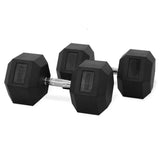 Rubber Hexagonal Dumbbells