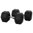 Rubber Hexagonal Dumbbells (Sold as Pairs)