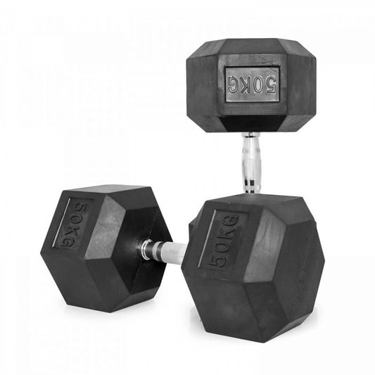 Rubber Hexagonal Dumbbells