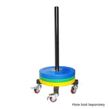Livepro Vertical Storage Weight Plate Rack - Portable Holder With Caster Wheels