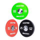 Livepro Urethane Competition Bumper Plates - Sold As Pair (10 to 25kg)