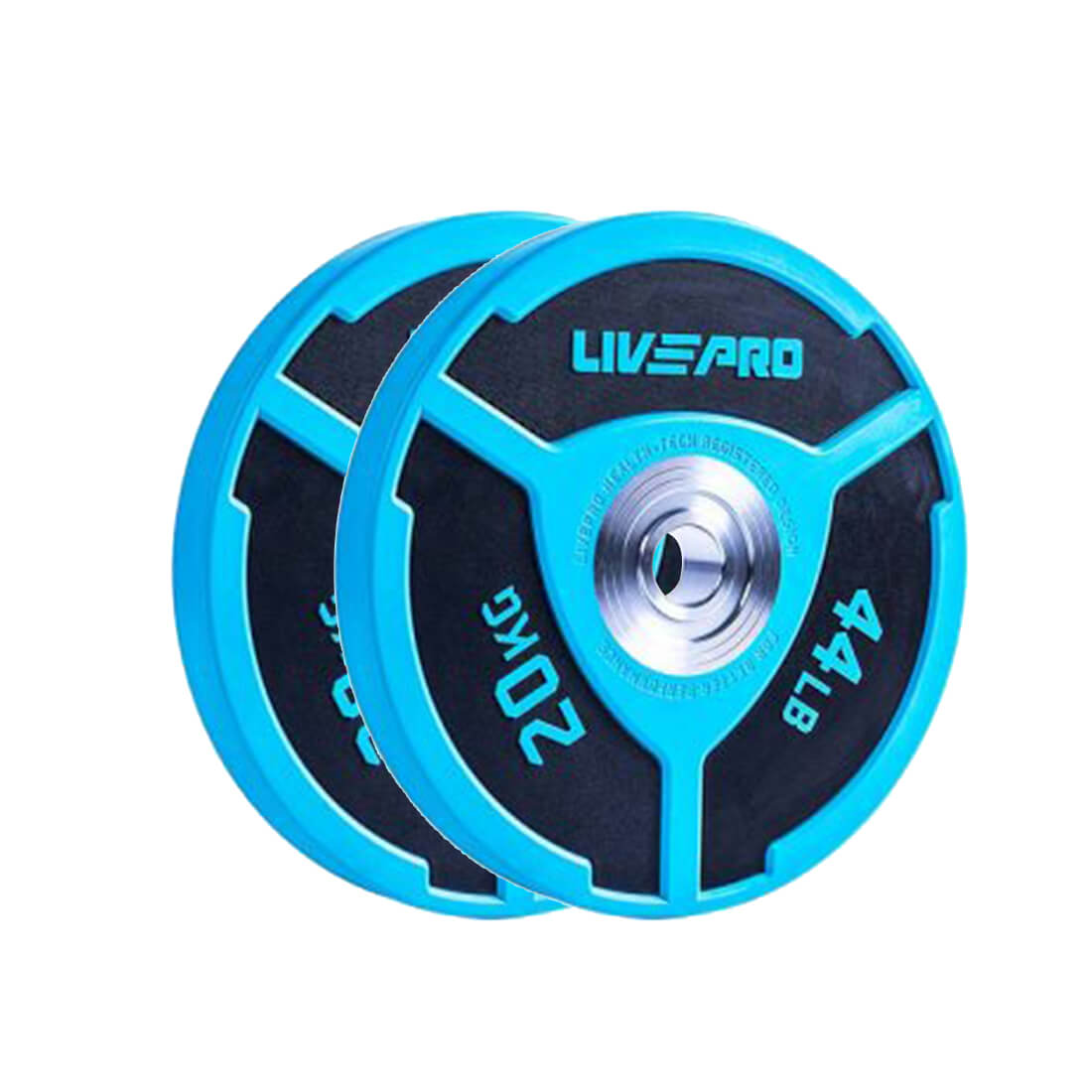 Livepro Urethane Elite Competition Bumper Plates 20kg - Sold as Pair