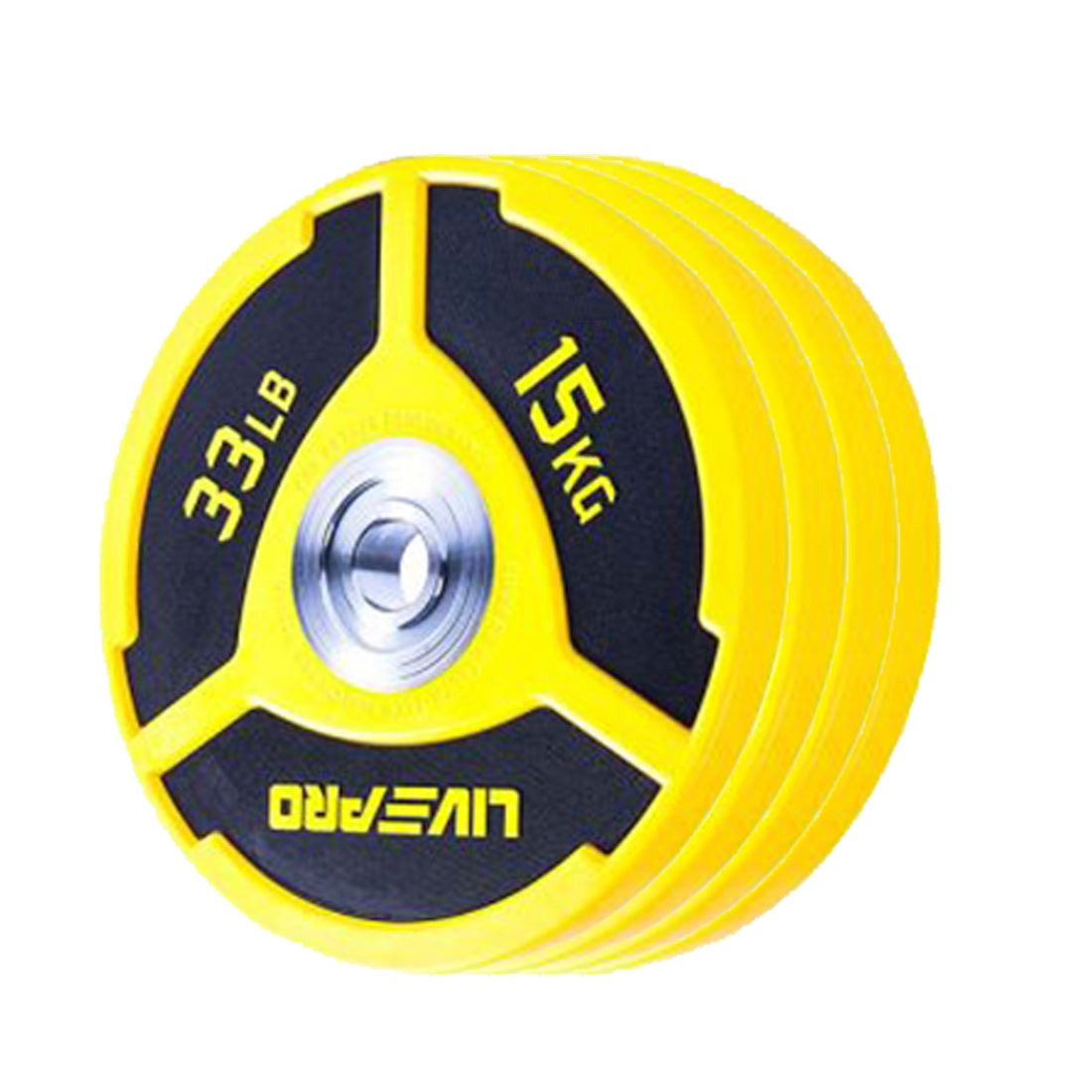 Livepro Urethane Elite Competition Bumper Plates 15kg - Sold as Pair