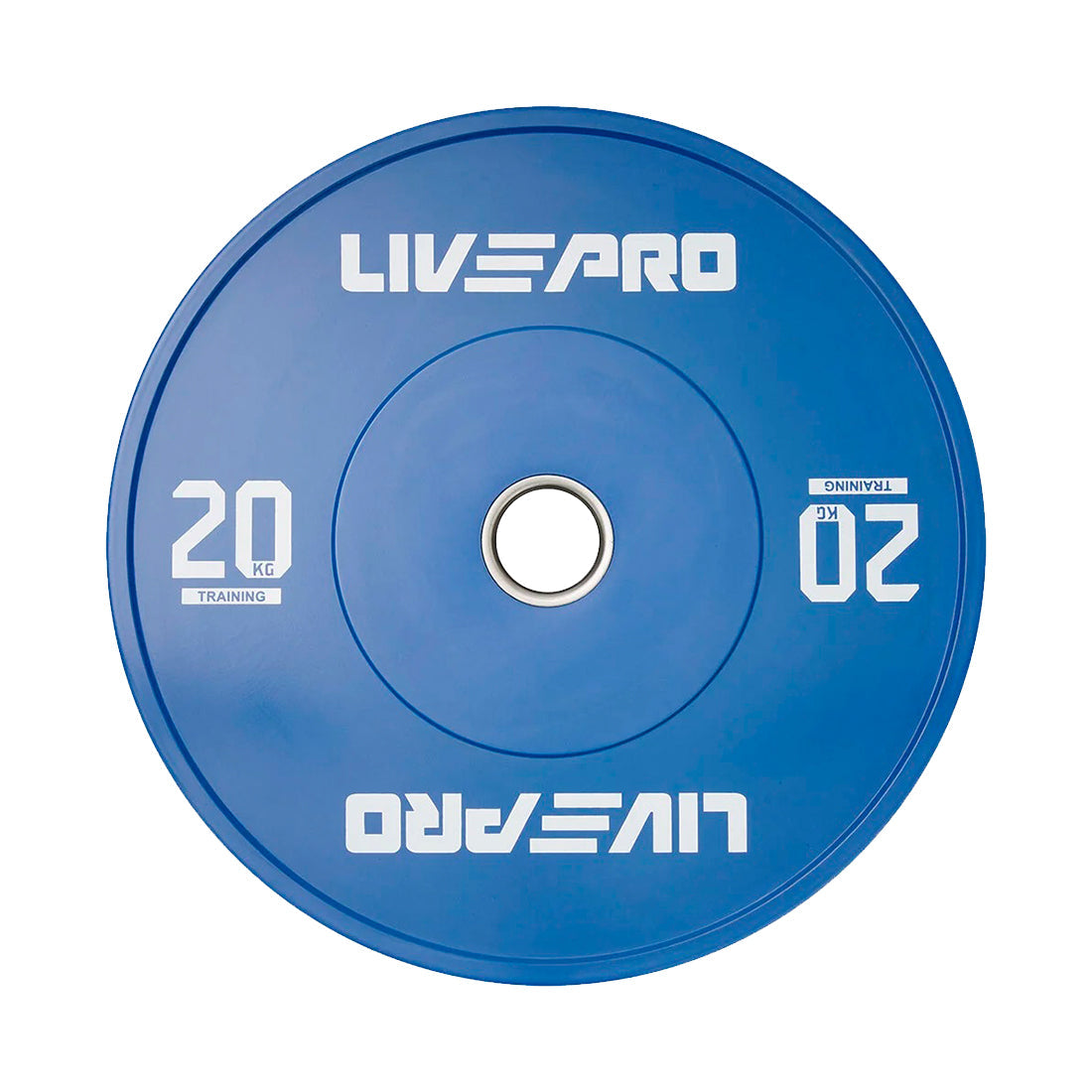 Livepro Rubber Colored Bumper Plates 20kg - Sold as Pair