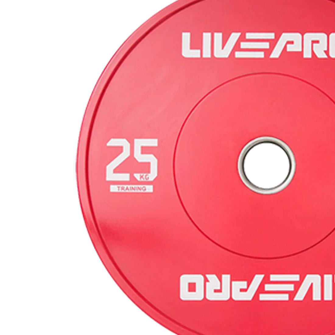 Livepro Rubber Colored Bumper Plates 25kg - Sold as Pair