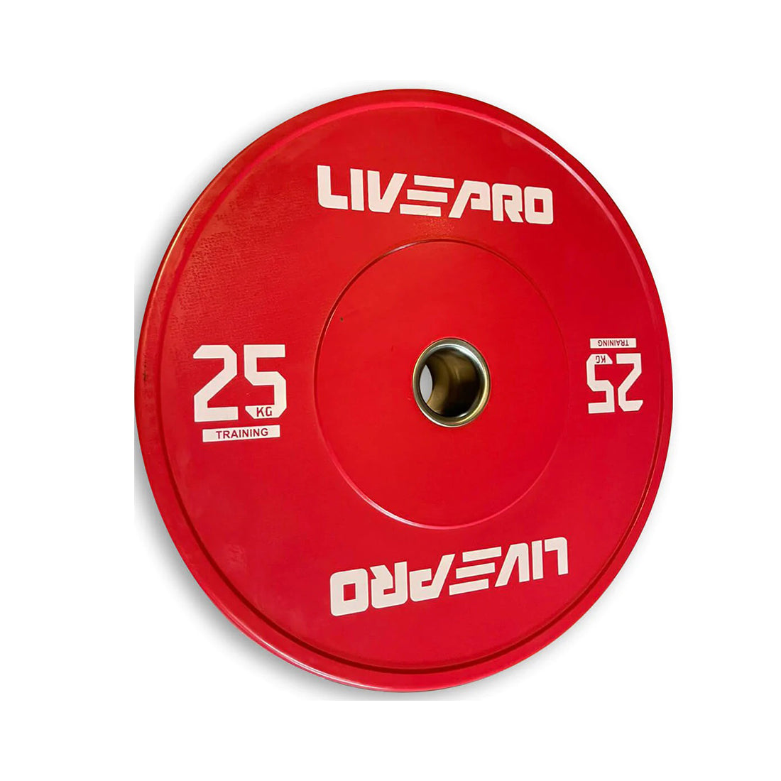 Livepro Rubber Colored Bumper Plates 25kg - Sold as Pair