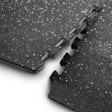 Rubber Interlocking Mats - Black with White Speckles